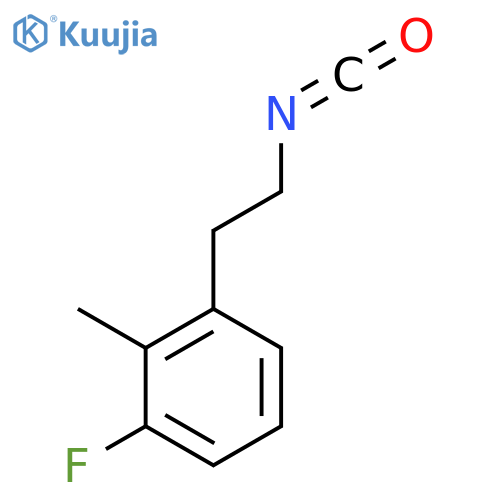 1-fluoro-3-(2-isocyanatoethyl)-2-methylbenzene structure