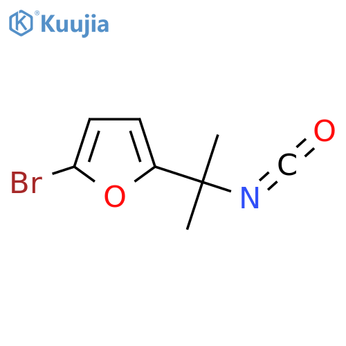 2-bromo-5-(2-isocyanatopropan-2-yl)furan structure