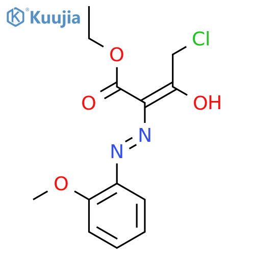 ethyl 4-chloro-2-2-(2-methoxyphenyl)hydrazin-1-ylidene-3-oxobutanoate structure