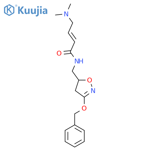 (2E)-N-{3-(benzyloxy)-4,5-dihydro-1,2-oxazol-5-ylmethyl}-4-(dimethylamino)but-2-enamide structure