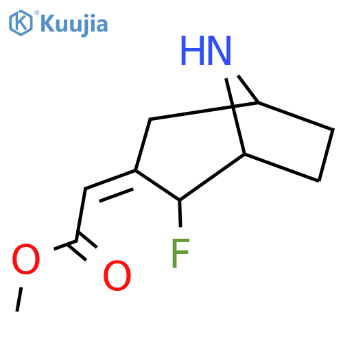 methyl 2-[(3Z)-2-fluoro-8-azabicyclo[3.2.1]octan-3-ylidene]acetate structure