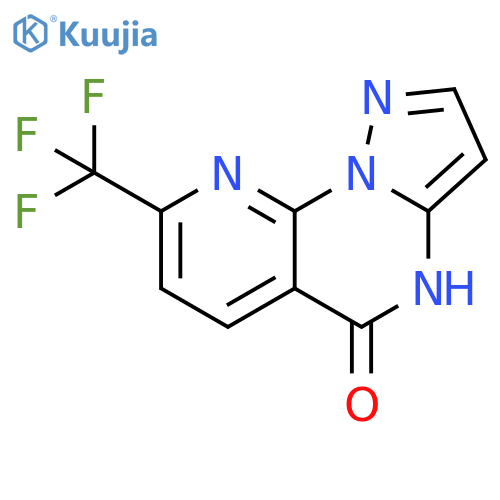 12-(trifluoromethyl)-2,3,7,13-tetrazatricyclo[7.4.0.02?]trideca-1(13),3,5,9,11-pentaen-8-one structure