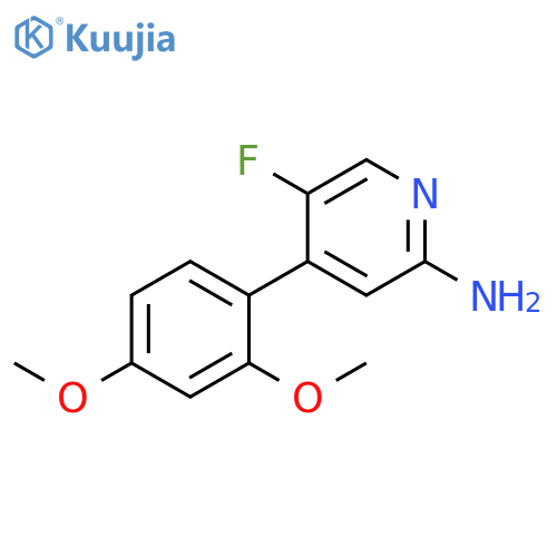 4-(2,4-dimethoxyphenyl)-5-fluoro-pyridin-2-amine structure