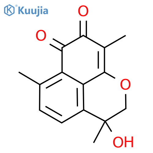 4-Hydroxy-4,8,12-trimethyl-2-oxatricyclo[7.3.1.05,13]trideca-1(12),5(13),6,8-tetraene-10,11-dione structure