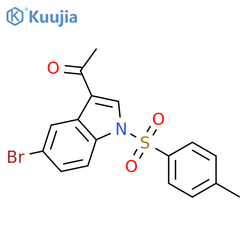 1-(5-bromo-1-tosyl-1H-indol-3-yl)ethanone structure