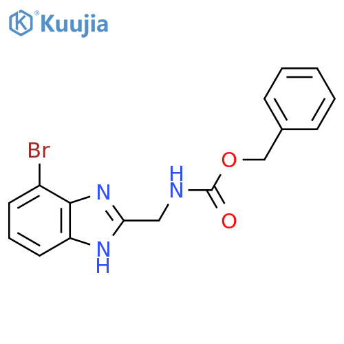 benzyl N-(4-bromo-1H-1,3-benzodiazol-2-yl)methylcarbamate structure