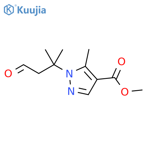 methyl 1-(1,1-dimethyl-3-oxo-propyl)-5-methyl-pyrazole-4-carboxylate structure