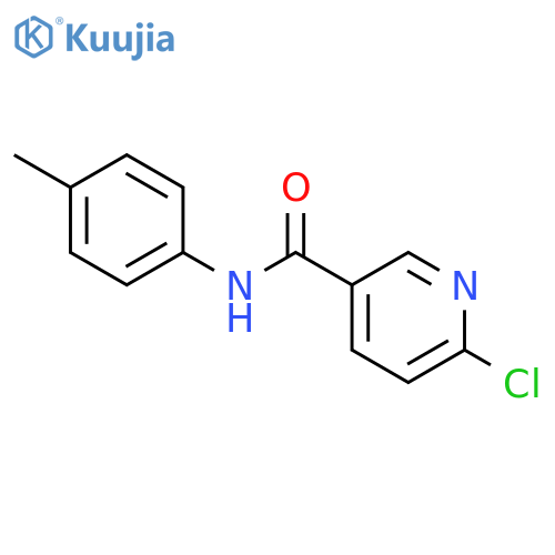6-chloro-N-(4-methylphenyl)pyridine-3-carboxamide structure