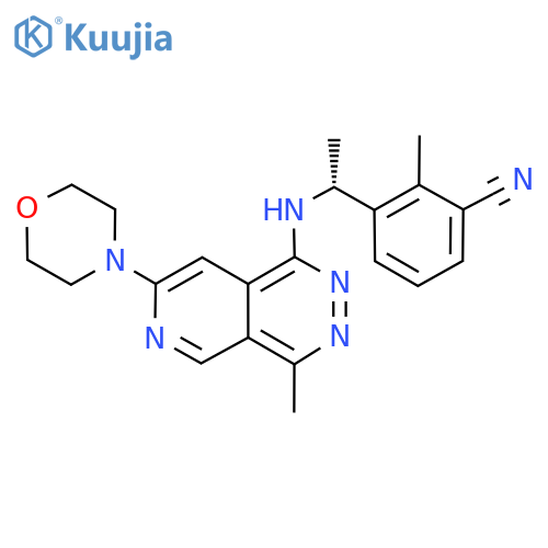 (R)-2-Methyl-3-(1-((4-methyl-7-morpholinopyrido[3,4-d]pyridazin-1-yl)amino)ethyl)benzonitrile structure