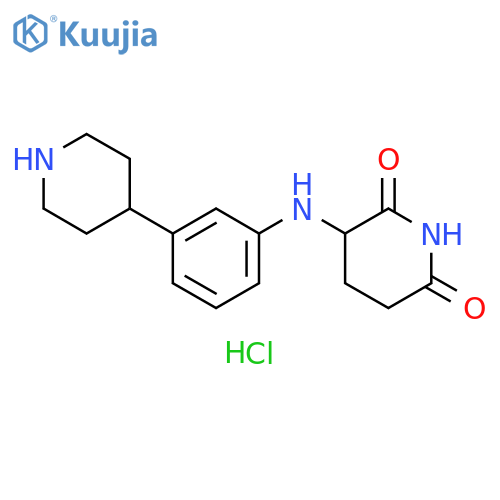 3-((3-(Piperidin-4-yl)phenyl)amino)piperidine-2,6-dione dihydrochloride structure
