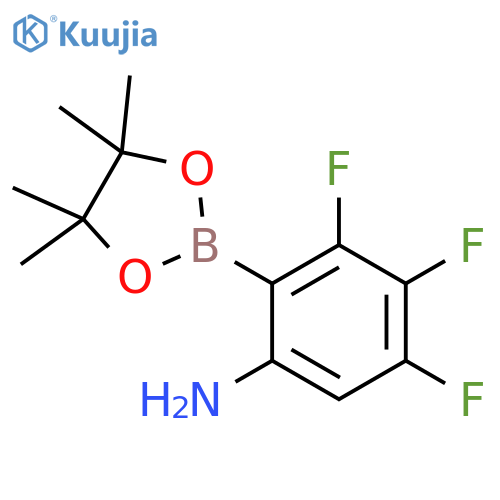 Benzenamine, 3,4,5-trifluoro-2-(4,4,5,5-tetramethyl-1,3,2-dioxaborolan-2-yl)- structure