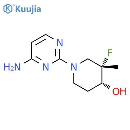 (3S,4R)-1-(4-aminopyrimidin-2-yl)-3-fluoro-3-methyl-piperidin-4-ol structure