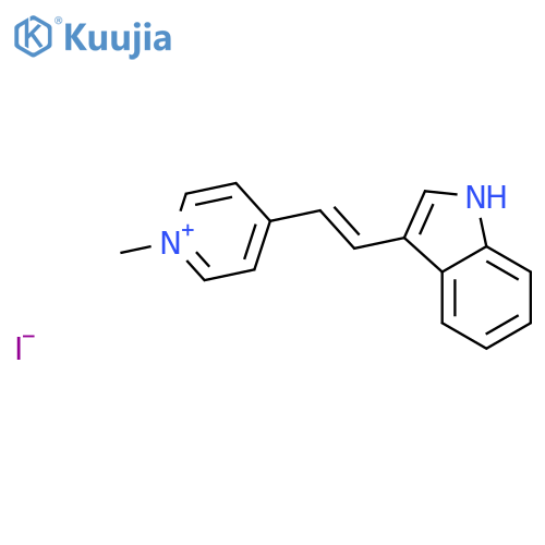 Pyridinium,4-[2-(1H-indol-3-yl)ethenyl]-1-methyl-, iodide (1:1) structure
