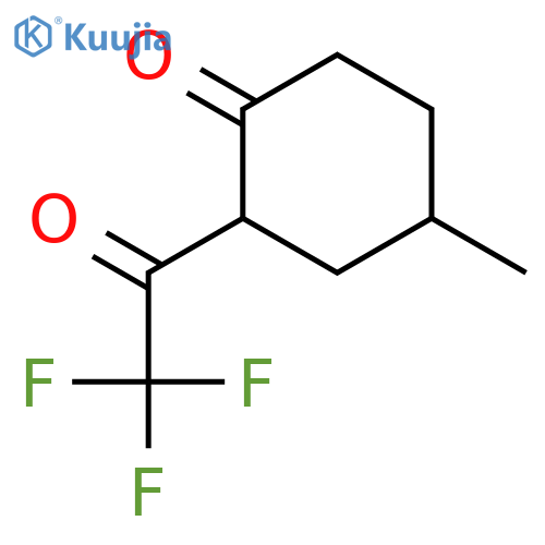 4-methyl-2-(trifluoroacetyl)cyclohexan-1-one structure
