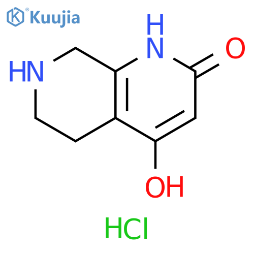 1,7-Naphthyridin-2(1H)-one, 5,6,7,8-tetrahydro-4-hydroxy-, hydrochloride (1:1) structure