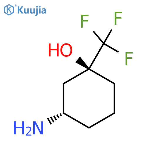 (1S,3S)-3-amino-1-(trifluoromethyl)cyclohexanol structure