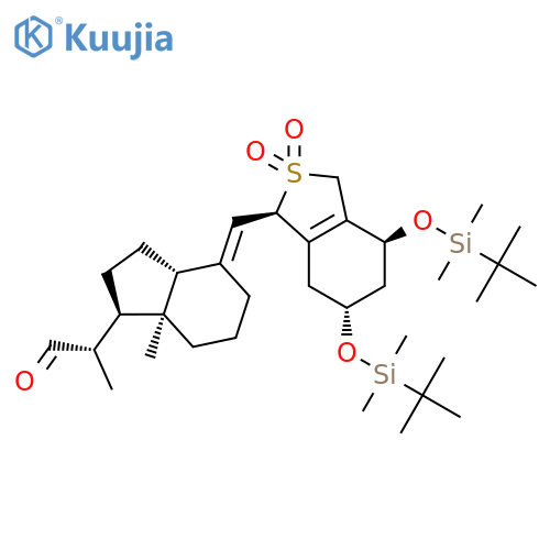 (αS,1R,3aS,4E,7aR)-4-(4S,6R)-4,6-Bis-(tert-butyldimethylsilyl)oxy-1,3,4,5,6,7-hexahydro-2,2-dioxidobenzocthien-1-ylmethyleneoctahydro-α,7a-dimethyl-1H-indene-1-acetaldehyde structure