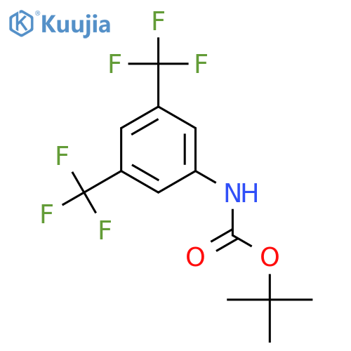 Carbamic acid, [3,5-bis(trifluoromethyl)phenyl]-, 1,1-dimethylethyl ester structure