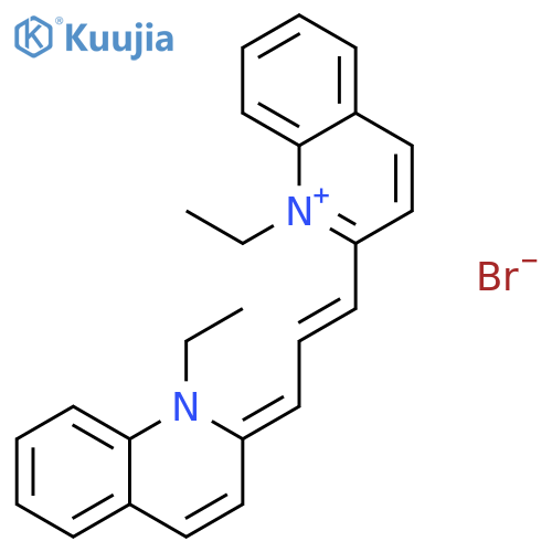Quinolinium,1-ethyl-2-[3-(1-ethyl-2(1H)-quinolinylidene)-1-propen-1-yl]-, bromide (1:1) structure