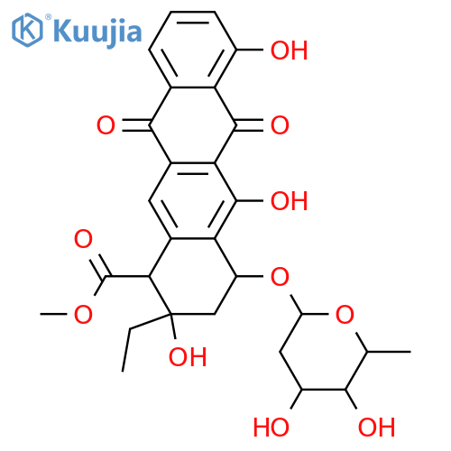 Aklavinone; 7-O-(2,6-Dideoxy-α-L-arabino-hexopyranoside) structure