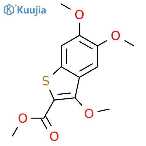 Benzo[b]thiophene-2-carboxylicacid, 3,5,6-trimethoxy-, methyl ester structure