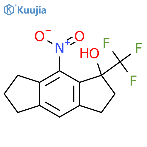 8-Nitro-1-(trifluoromethyl)-1,2,3,5,6,7-hexahydro-s-indacen-1-ol structure