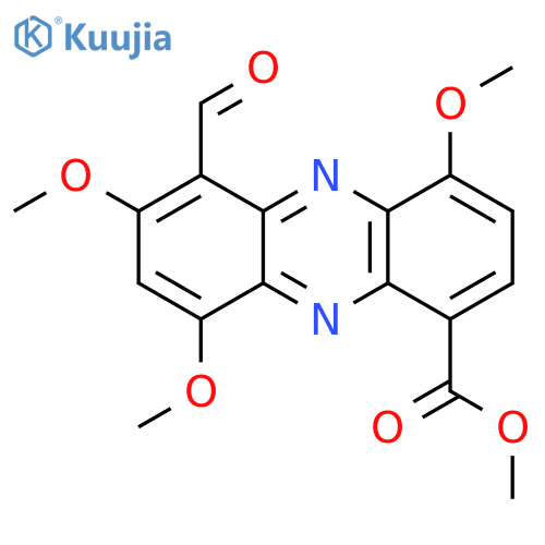 1-Phenazinecarboxylicacid, 6-formyl-4,7,9-trimethoxy-, methyl ester structure