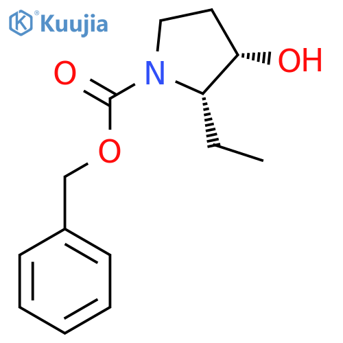 benzyl (2S,3S)-2-ethyl-3-hydroxypyrrolidine-1-carboxylate structure