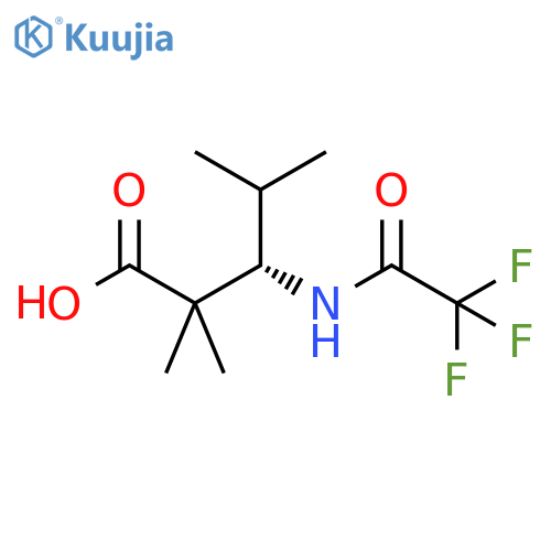 (3S)-2,2,4-trimethyl-3-(2,2,2-trifluoroacetamido)pentanoic acid structure