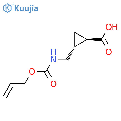 rac-(1R,2R)-2-({(prop-2-en-1-yloxy)carbonylamino}methyl)cyclopropane-1-carboxylic acid structure