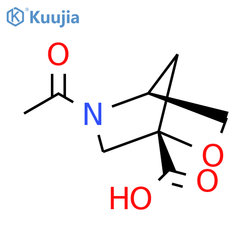 (1S,4S)-5-acetyl-2-oxa-5-azabicyclo2.2.1heptane-1-carboxylic acid structure