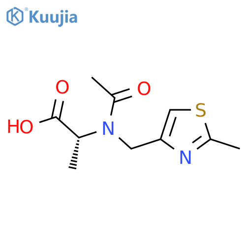 (2R)-2-{N-(2-methyl-1,3-thiazol-4-yl)methylacetamido}propanoic acid structure