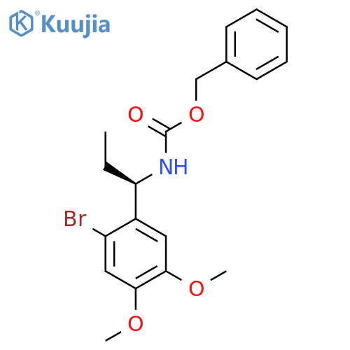 benzyl N-(1R)-1-(2-bromo-4,5-dimethoxyphenyl)propylcarbamate structure