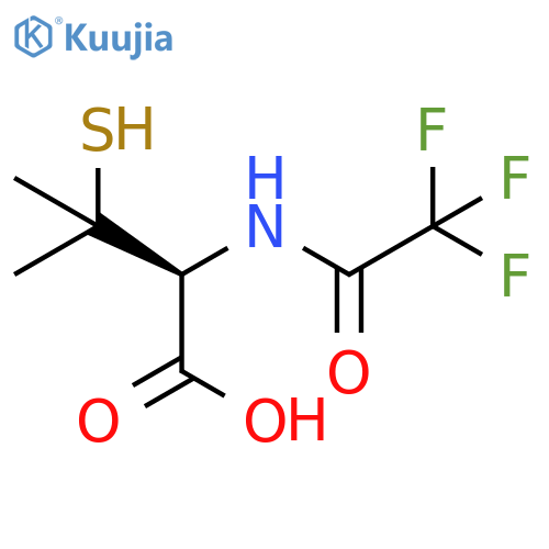 (2S)-3-methyl-3-sulfanyl-2-(2,2,2-trifluoroacetamido)butanoic acid structure