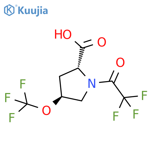 (2R,4S)-1-(2,2,2-trifluoroacetyl)-4-(trifluoromethoxy)pyrrolidine-2-carboxylic acid structure