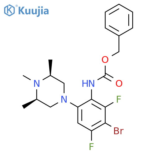 benzyl N-{3-bromo-2,4-difluoro-6-(3R,5S)-3,4,5-trimethylpiperazin-1-ylphenyl}carbamate structure
