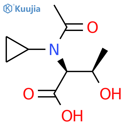 (2S,3R)-2-(N-cyclopropylacetamido)-3-hydroxybutanoic acid structure