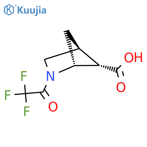 (1R,4S,5S)-2-(2,2,2-trifluoroacetyl)-2-azabicyclo2.1.1hexane-5-carboxylic acid structure