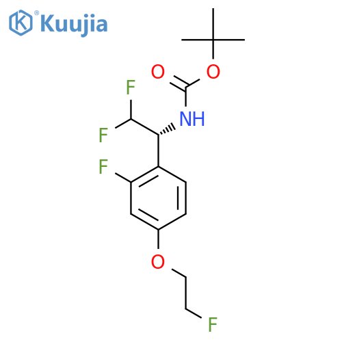 tert-butyl N-(1R)-2,2-difluoro-1-2-fluoro-4-(2-fluoroethoxy)phenylethylcarbamate structure