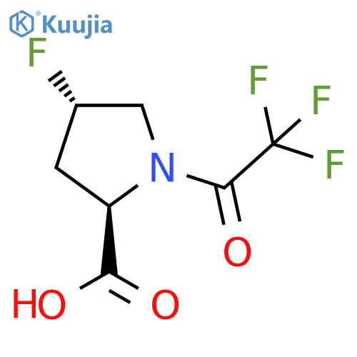 (2R,4S)-4-fluoro-1-(2,2,2-trifluoroacetyl)pyrrolidine-2-carboxylic acid structure