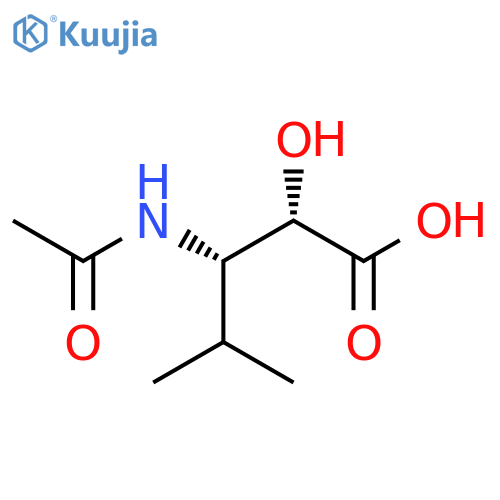(2S,3S)-3-acetamido-2-hydroxy-4-methylpentanoic acid structure