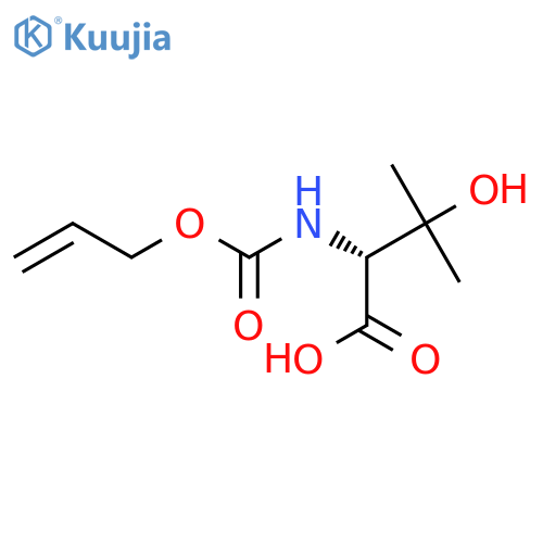 (2R)-3-hydroxy-3-methyl-2-{(prop-2-en-1-yloxy)carbonylamino}butanoic acid structure