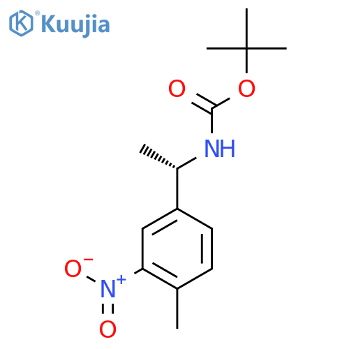 tert-butyl N-[(1S)-1-(4-methyl-3-nitrophenyl)ethyl]carbamate structure