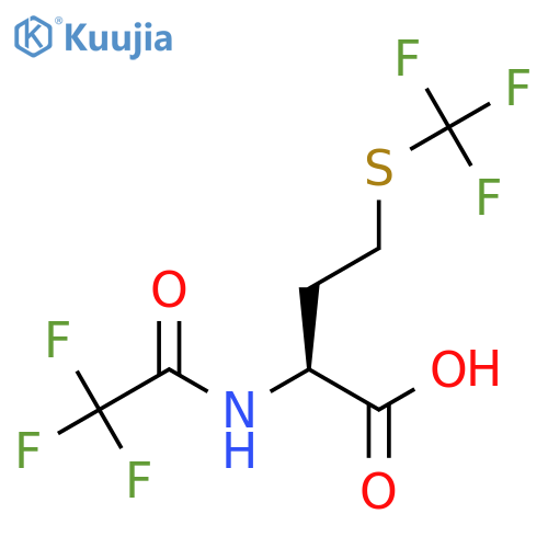 (2S)-2-(2,2,2-trifluoroacetamido)-4-(trifluoromethyl)sulfanylbutanoic acid structure