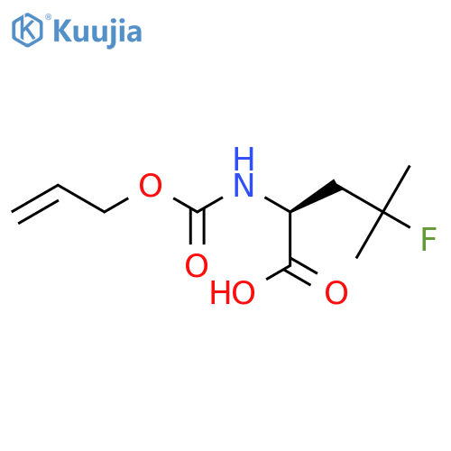(2S)-4-fluoro-4-methyl-2-{(prop-2-en-1-yloxy)carbonylamino}pentanoic acid structure
