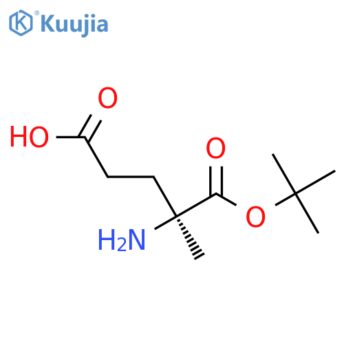 (4S)-4-amino-5-(tert-butoxy)-4-methyl-5-oxopentanoic acid structure