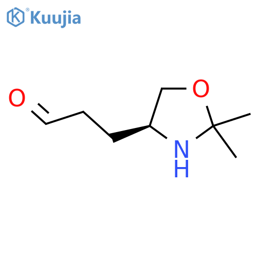 3-(4S)-2,2-dimethyl-1,3-oxazolidin-4-ylpropanal structure