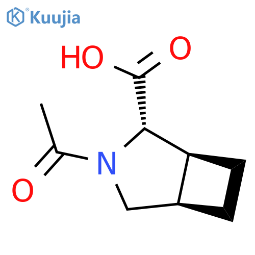 rac-(1R,2R,5S)-3-acetyl-3-azabicyclo[3.2.0]heptane-2-carboxylic acid structure