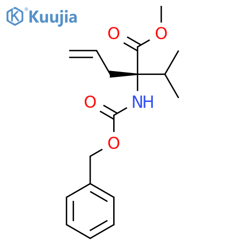 methyl (2S)-2-{(benzyloxy)carbonylamino}-2-(propan-2-yl)pent-4-enoate structure