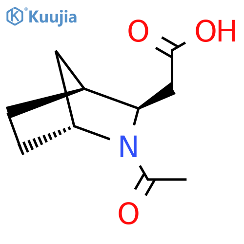 2-(1R,3R,4S)-2-acetyl-2-azabicyclo2.2.1heptan-3-ylacetic acid structure